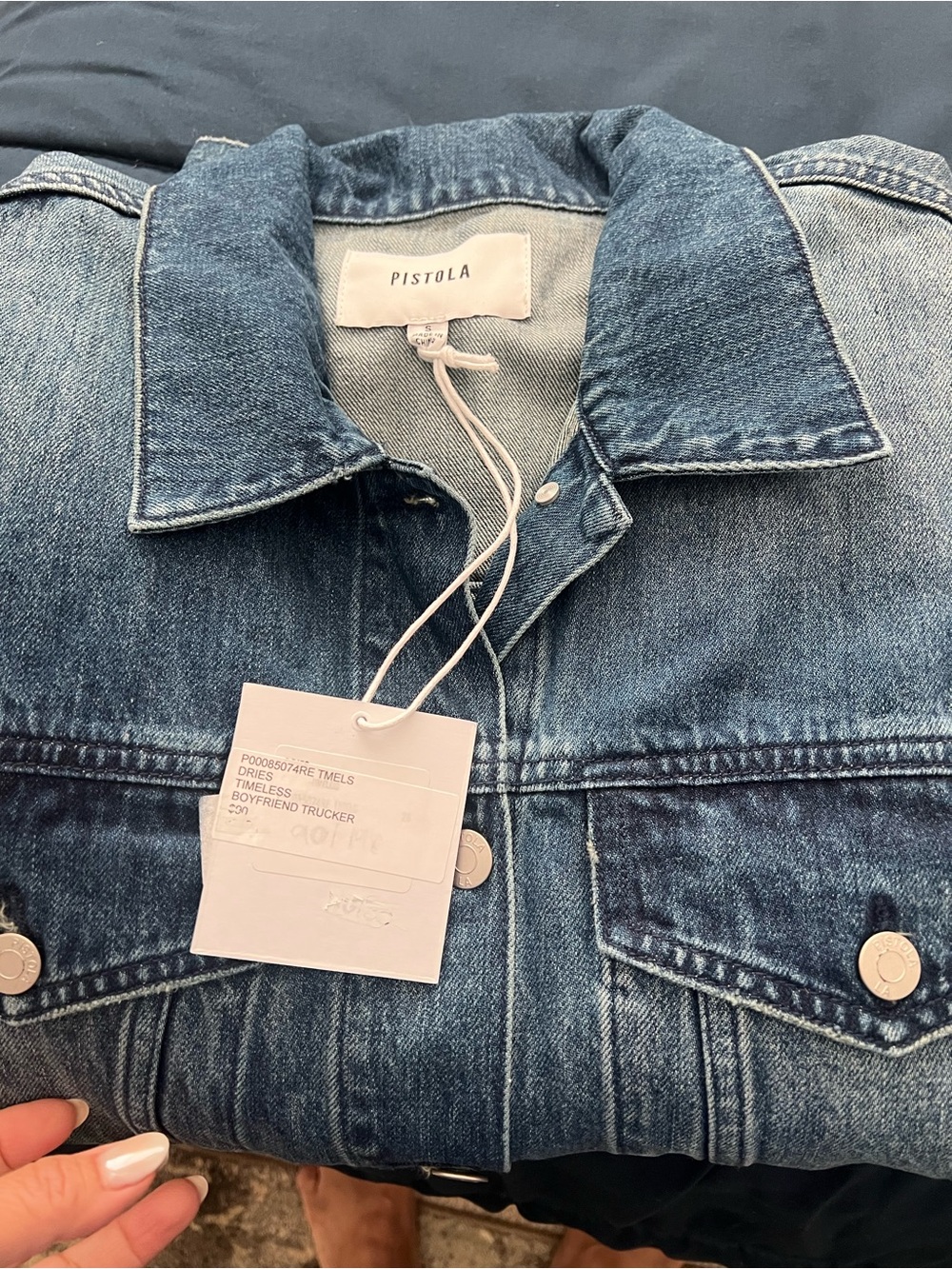 pistola Dark Blue Denim Trucker Jacket